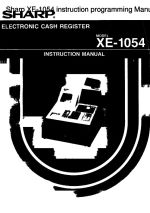 XE-1054 instruction programming